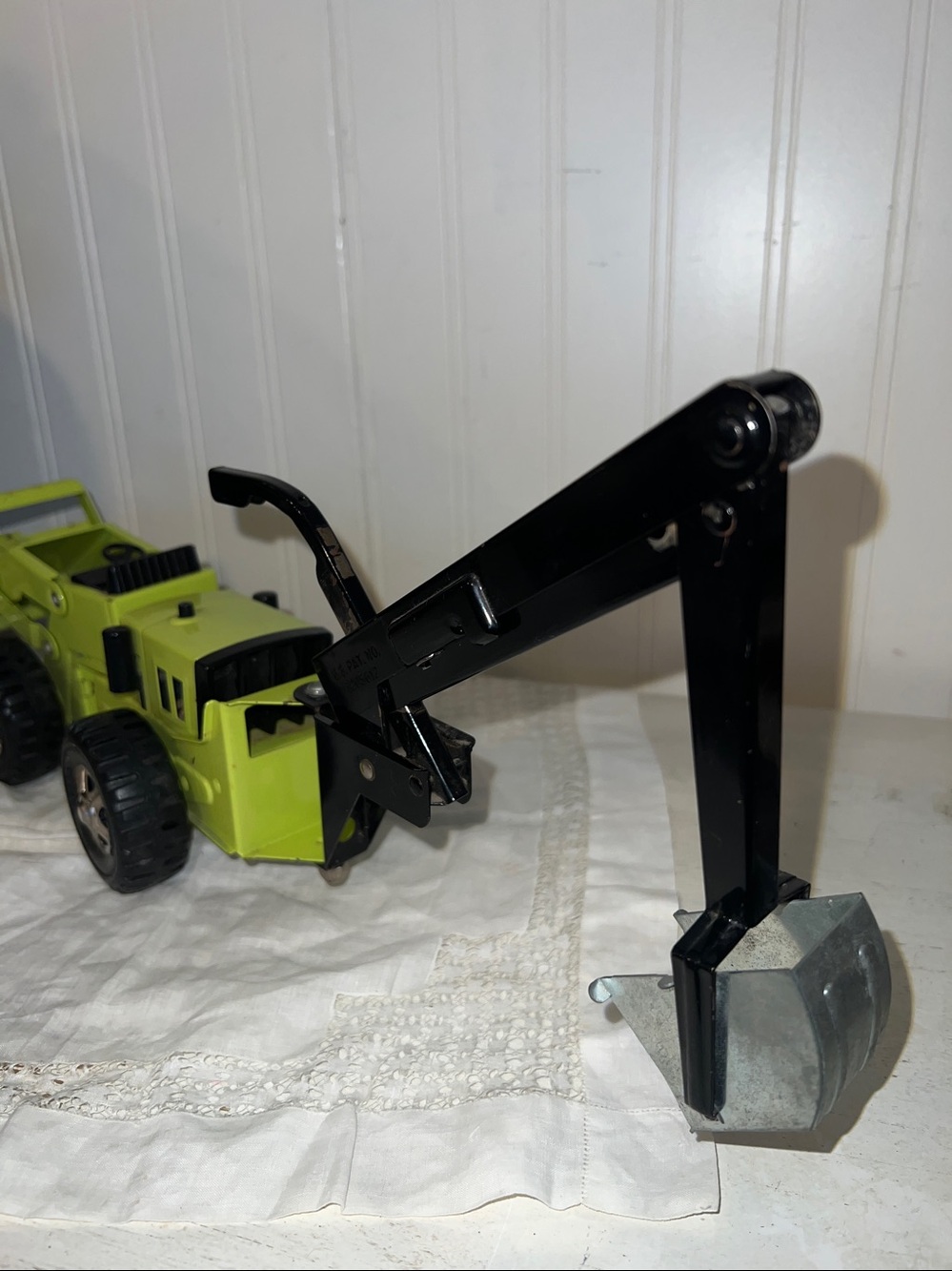 Vintage 60s 70s Tonka mini lime green trencher metal 1089 - Picture 6 of 7